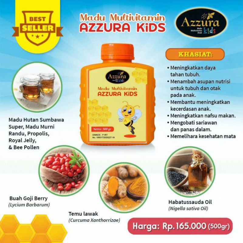 

Madu Multivitamin Kids Azzura 500 grl