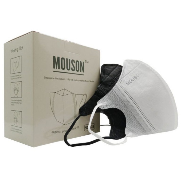 Masker Duckbill Mouson 1 Box isi 50PCS | Face Mask Mouson 1Box isi 50 pcs Duck Bill