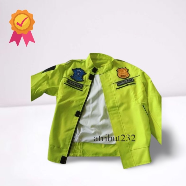 Jaket Bomber Jaket Patwal Bikers Polantas Polisi Polri Full Stabilo Cordura