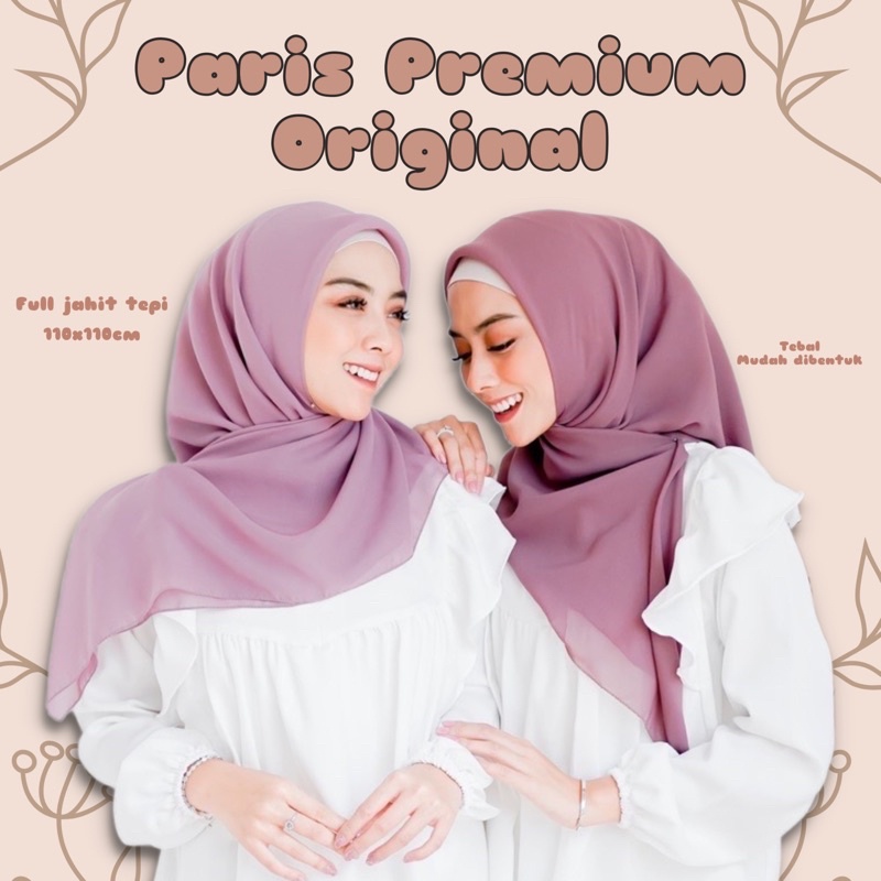 HIJAB PARIS PREMIUM FULL JAHIT TEPI