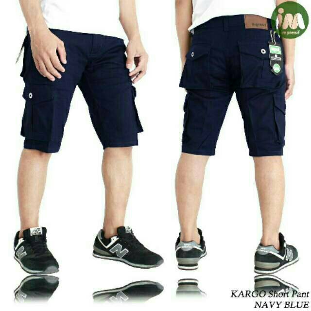  Celana  cargo  pendek big size impresif malmo navy size 36 