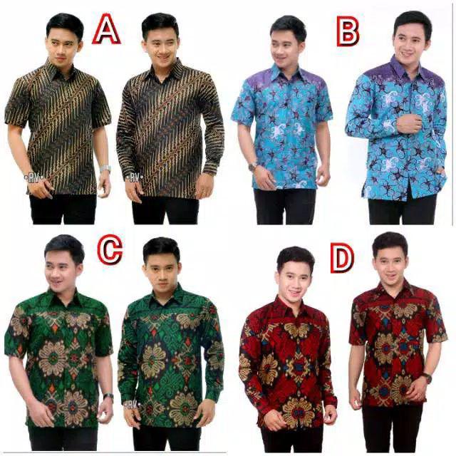 Promo 4.4 Bswart Batik Hrb026 Kenongo Padi Pekalongan M L Xl Batik Pria Murah Modern Grosir