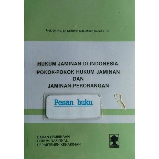 

Buku Hukum Jaminan di Indonesia Pokok - Pokok Hukum Jaminan PROMO