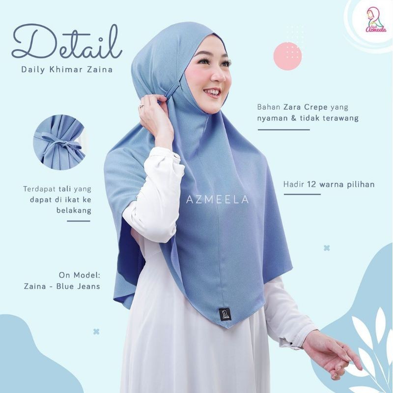 ZAIDA ZAINA DAILY KHIMAR AZMEELA - JILBAB INSTAN AZMEELA - JILBAB TALI AZMEELA