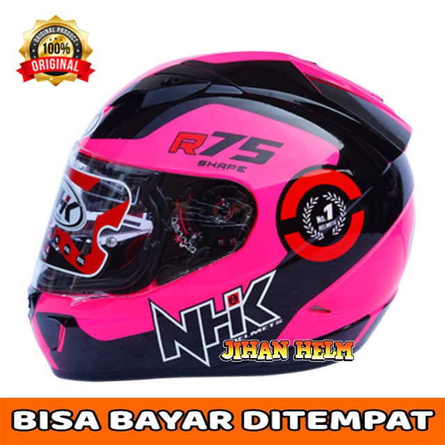 HELM /  HELM NHK /  NHK / HELM NHK GP1000 FULL FACE R75 BLACK PINK TERLARIS