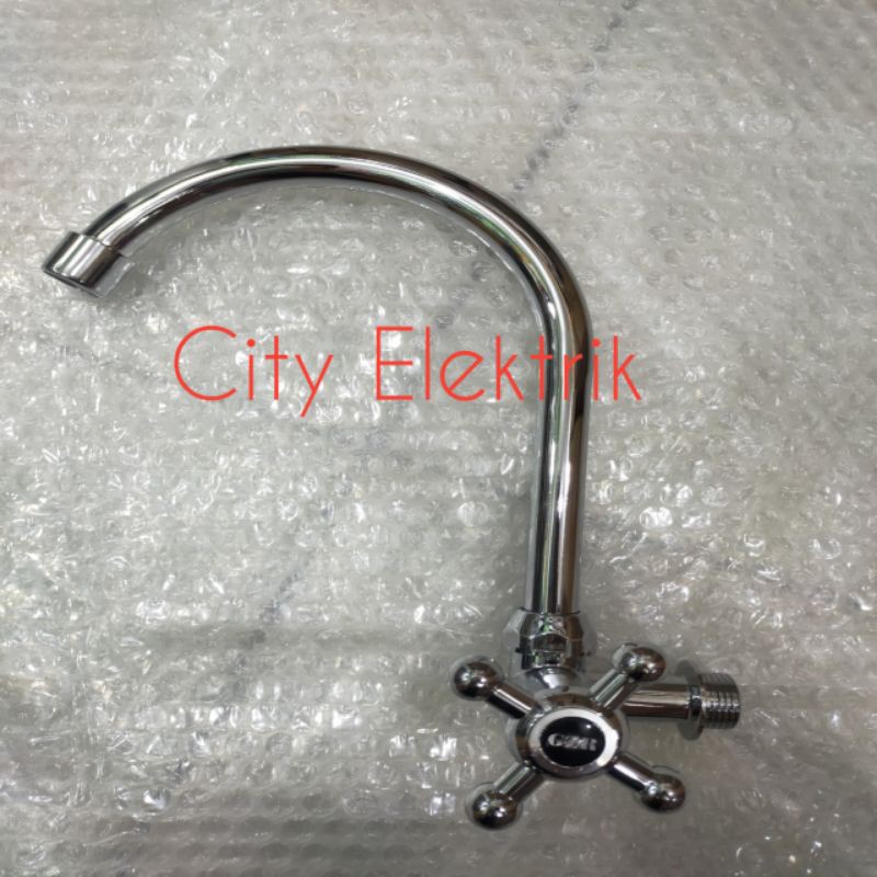 Keran Angsa Stainless - Keran Tembok - Kran Cuci Piring - Keran Dapur
