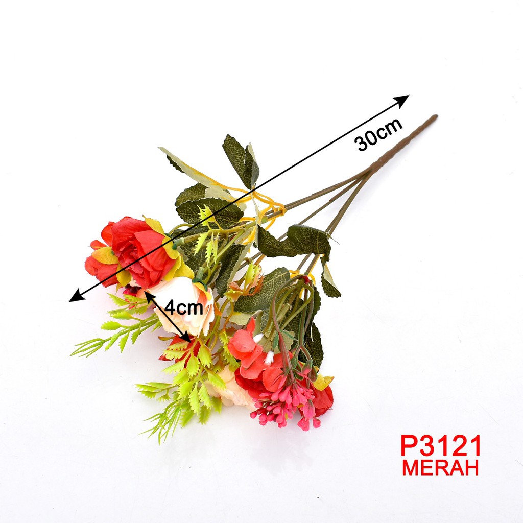HMPU / COD 1 KG BISA 37 PCS BUNGA DEKORASI / BUNGA ARTIFISIAL(1 BUKET 5 KUNTUM BUNGA)P3121-3