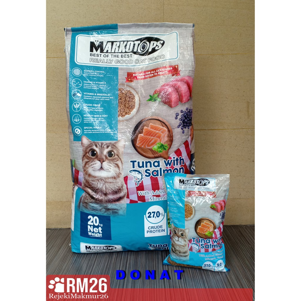 Makanan Kucing Cat Food Markotops Kitten dan Adult Repack 800gr