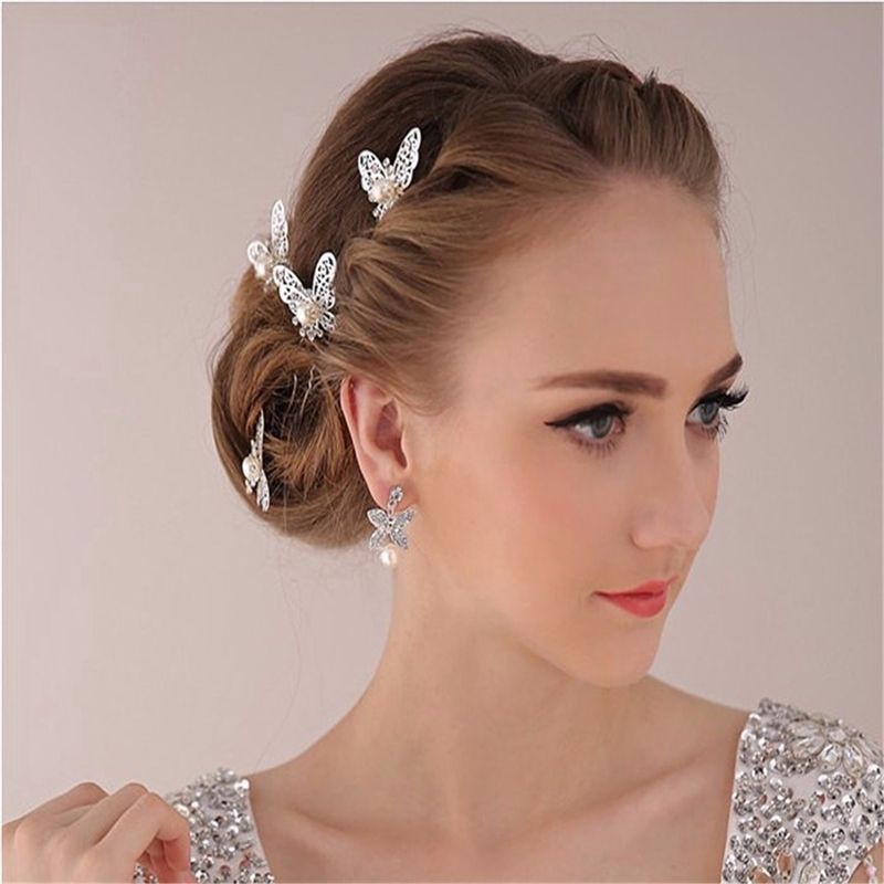 Hairpin Headress Hiasan Rambut Konde Kupu Kupu Butterfly Pesta Bride Bridemaid Pengantin Birthday