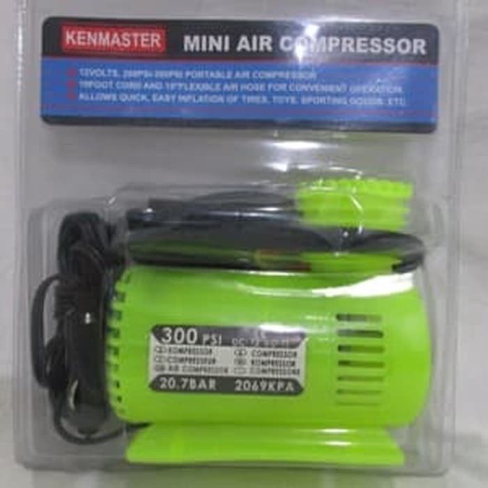 Pompa Ban Mini Tekanan 200-300psi/Mini Air Compressor 12V KENMASTER OK