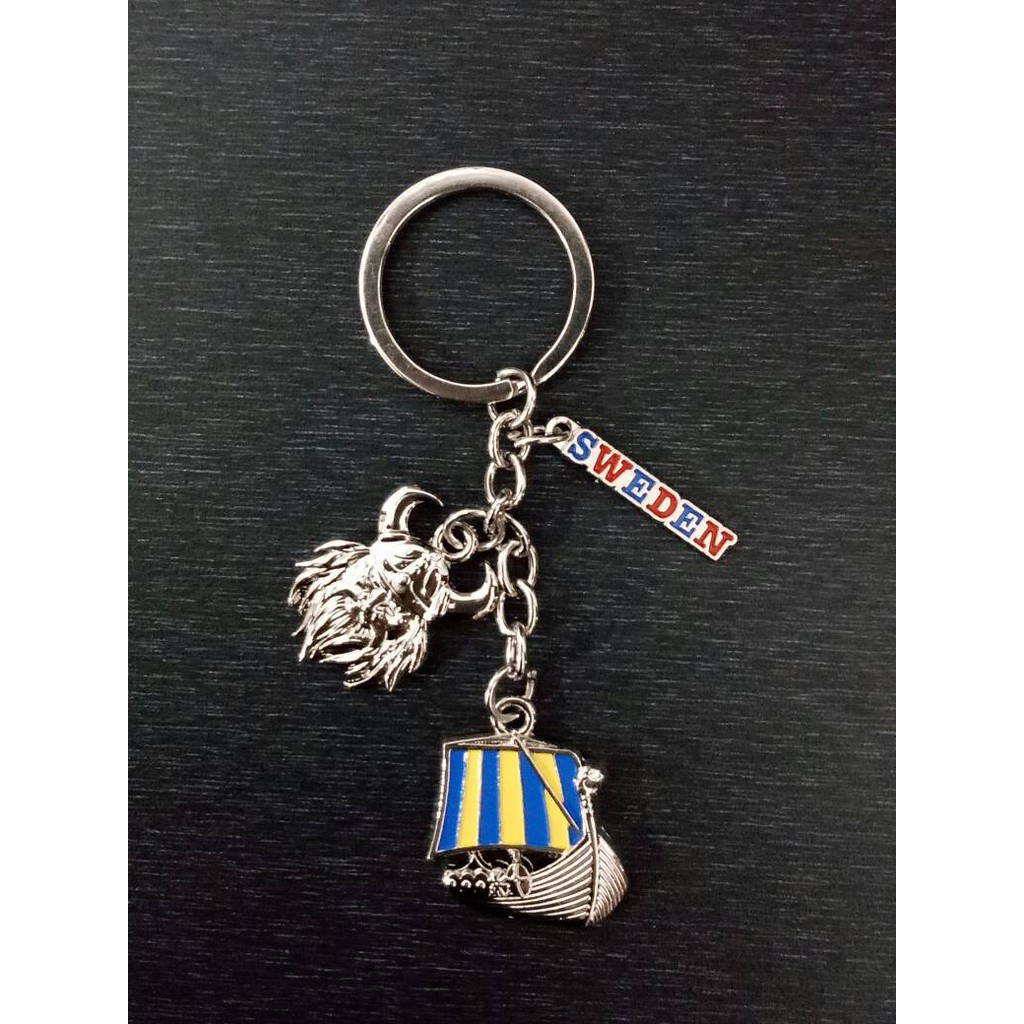 Souvenir Gantungan Kunci Viking Swedia N305 Koleksi Unik Lucu