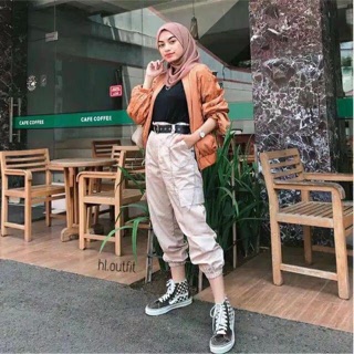 CARGO JOGER PANTS  JOGGER  CELANA  WANITA  Shopee Indonesia