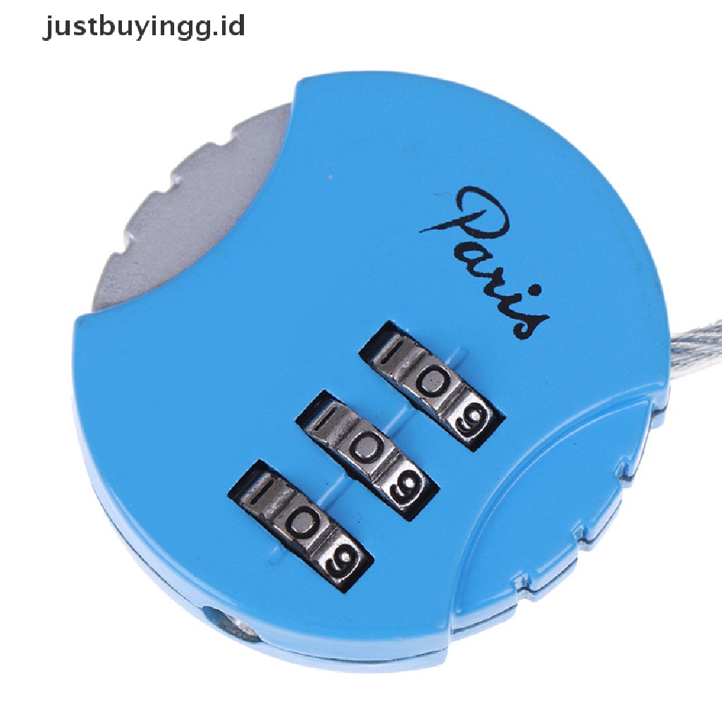 [justbuyingg.id] 1Pc 3.7*9cm Mini 3 Digit Combination Travel Luggage Suitcase Code Lock Padlock ID