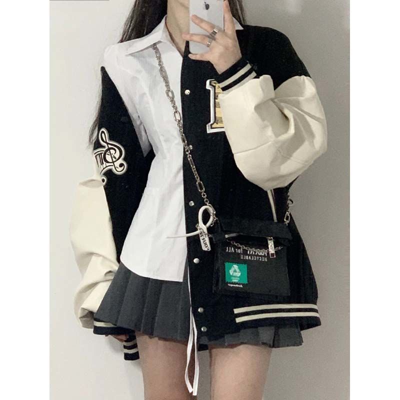 Suhao Musim Semi New Collegiate Style Sweet Small People Slim Retro Court Desain Sensitivitas Small People String Shirt Wanita