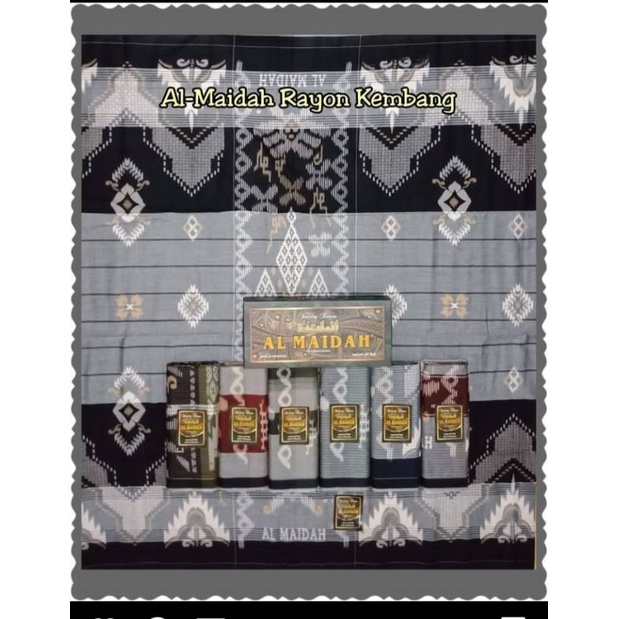 Sarung tenun motif sutra. merk al maidah. bahan adem rayon