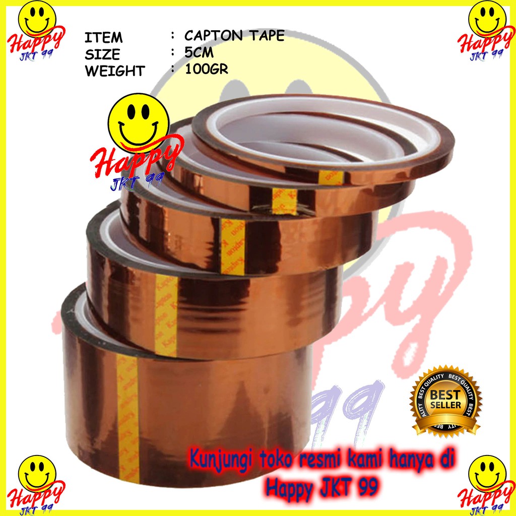 [ HAPPY JKT 99 ] LAKBAN CAPTON TAPE 5CM 5 CM TAHAN ANTI PANAS ORIGINAL