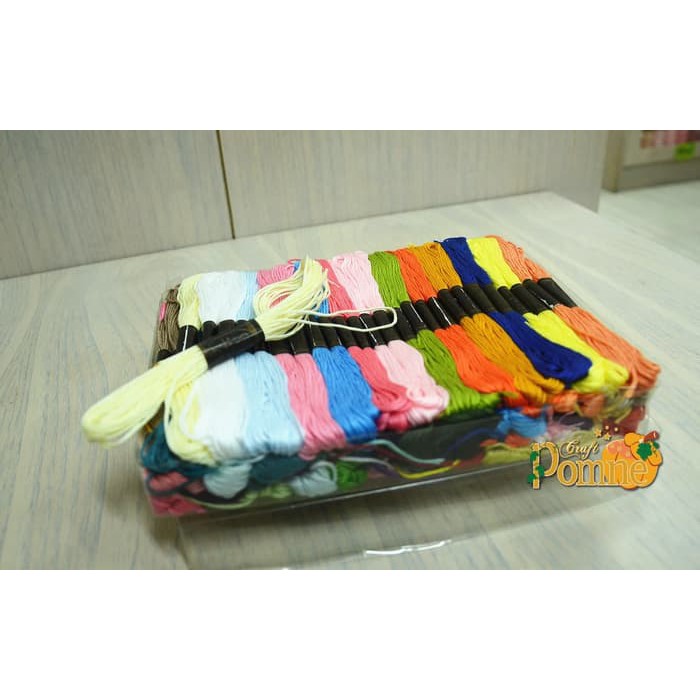 Yarn Embr 100 Skeins - Benang Embroidery / Benang Sulam Paket