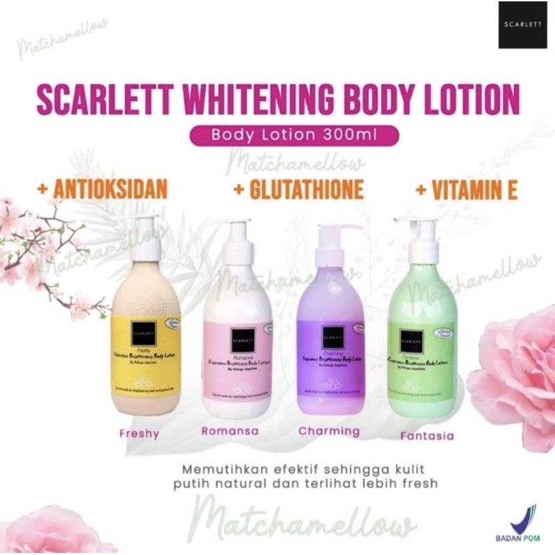 BODY LOTION SCARLETT BPOM ORIGINAL JOLLY CHARMING