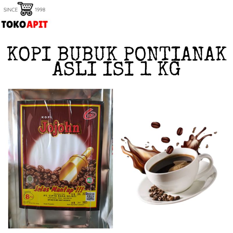 

KOPI BUBUK ASLI PONTIANAK / KOPI JOJOHN 1 KG / KOPI BUBUK ROBUSTA KALIMANTAN