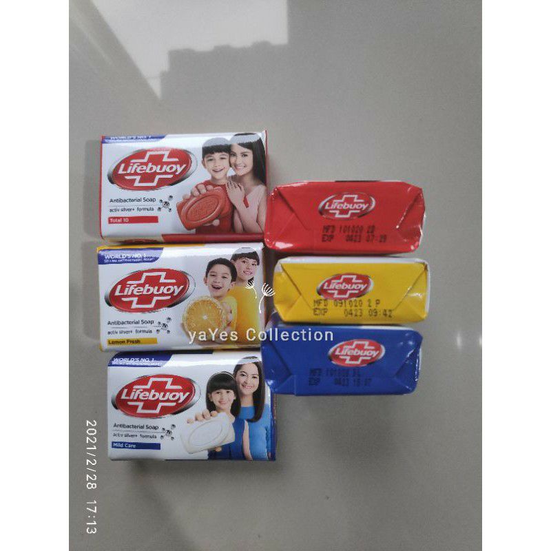 COD Sabun Batangan Lifeboy bar soap 75g antibakteri lifebuoy lifboy lemon Kuning Total Merah mild Biru