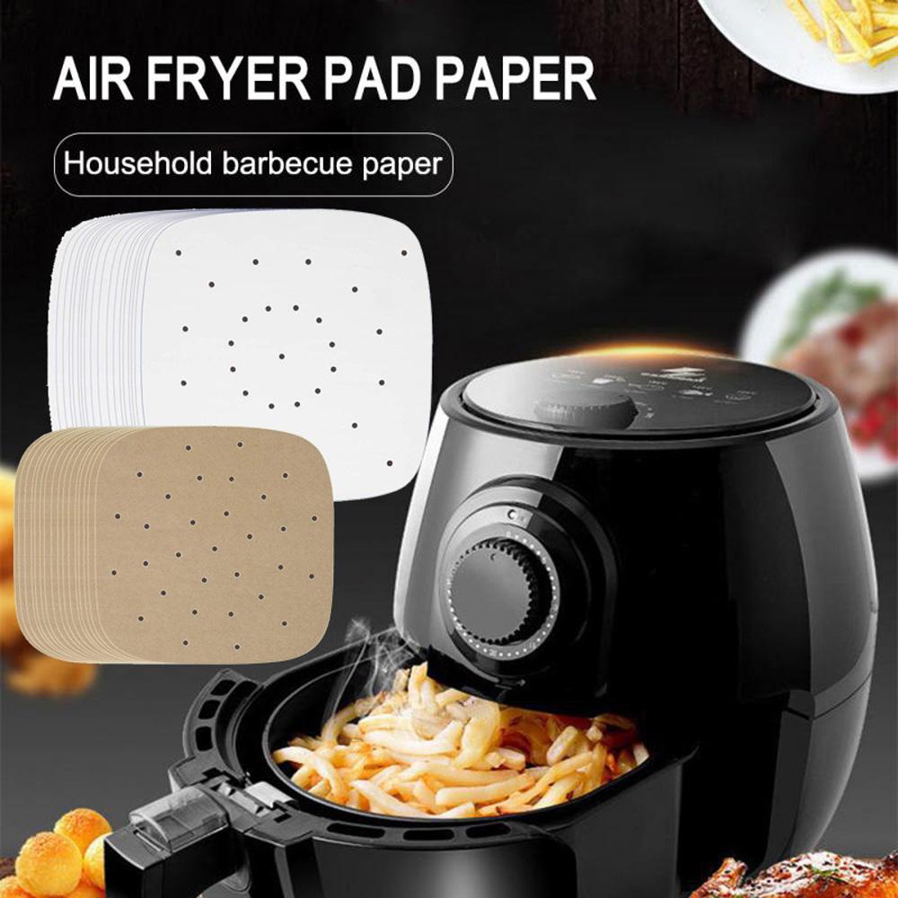 [Elegan] Air Fryer Liner Penyerap Minyak Persegi Cookie Pad Oven Alat Masak Kertas Minyak
