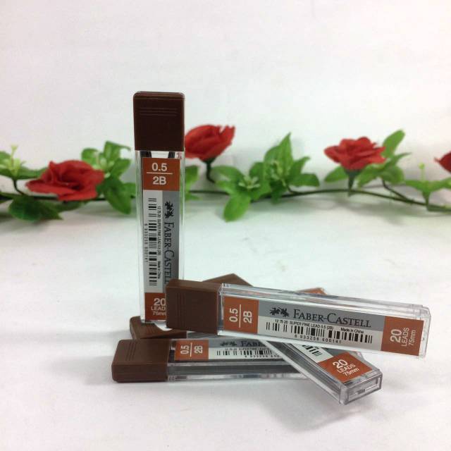 

FABER CASTELL 2B HB 0.5 REFILL REFIL ISI ULANG PENSIL PILOT MEKANIK