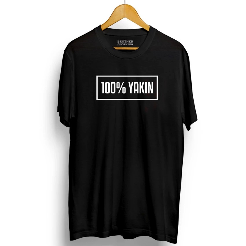 Kaos Distro 100% YAKIN White - Black Premium