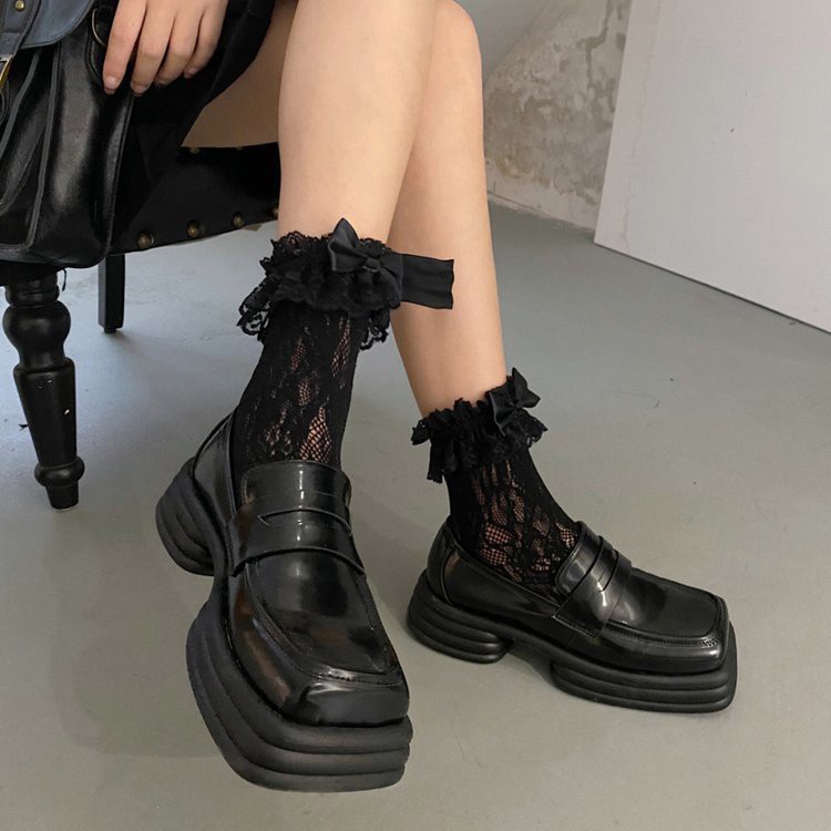 AVANCEID 1825 Heels Sepatu Sneakers Wanita Kerja Docmart Hitam Import