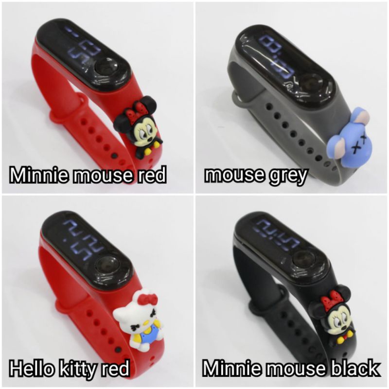 JAM TANGAN ANAK LED KARAKTER WARNA WARNI IMPORT MURAH