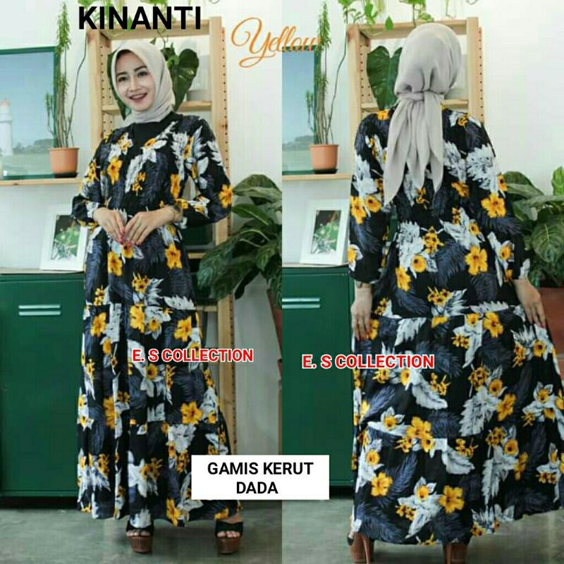 GAMIS KERUT DADA (GESER GAMBAR)