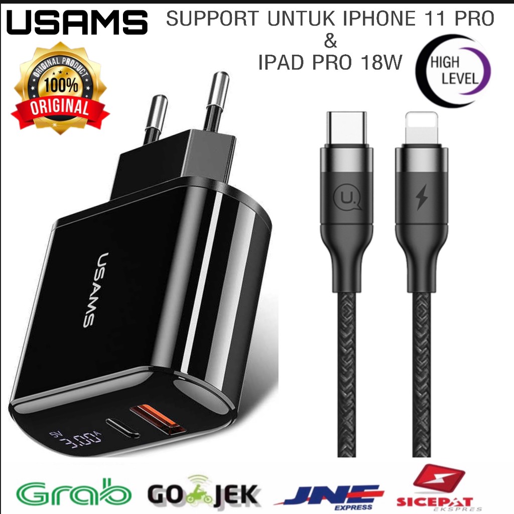 CHARGER IPHONE 11 PRO / IPAD PRO 18W USB C TO LIGHTNING