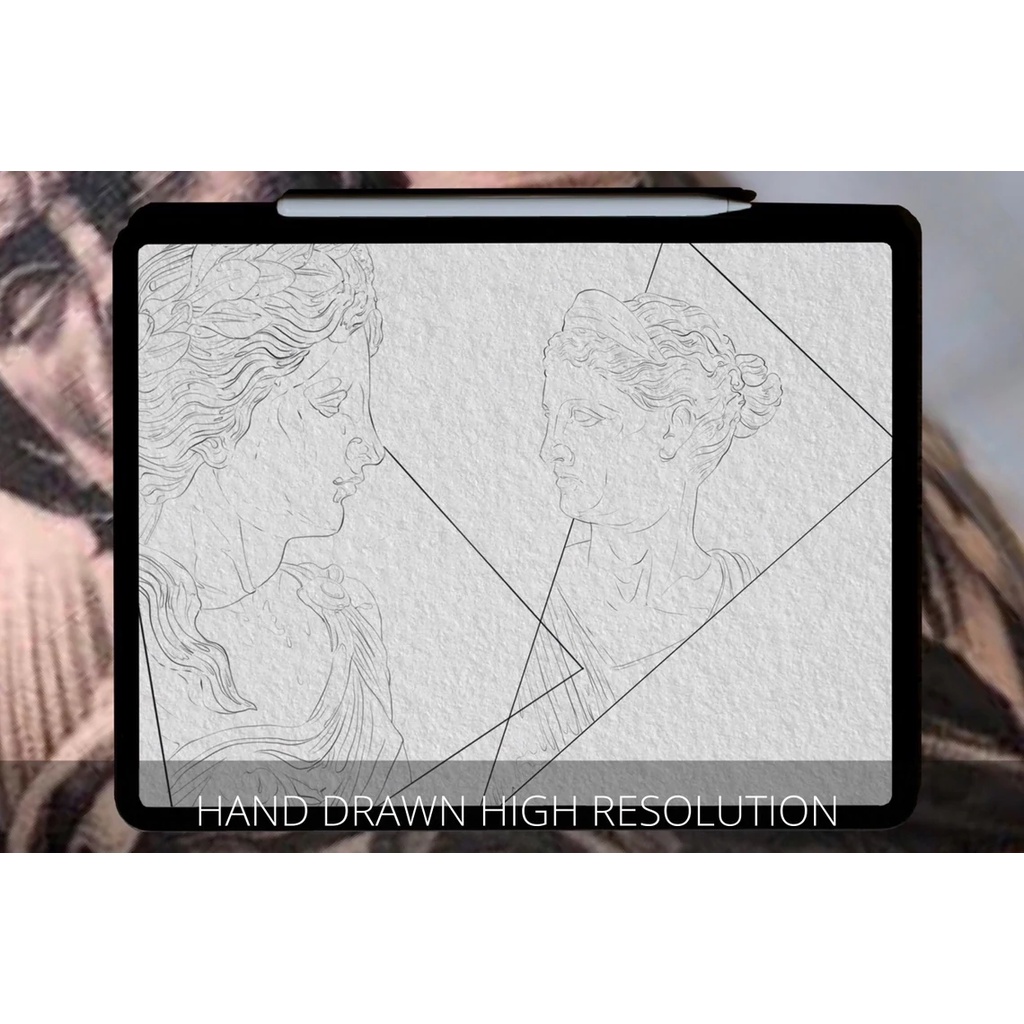 Procreate Brush - Greek Poisedon Mythology Tattoo Stamp Brushes