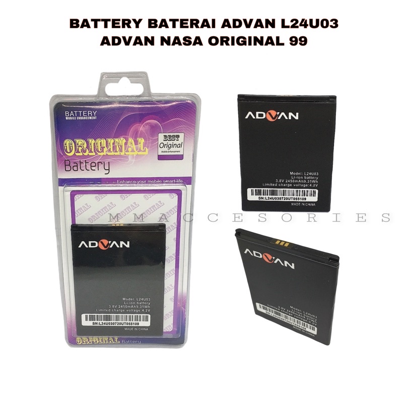 BATTERY BATERAI ADVAN NASA L24U03 ORIGINAL 99