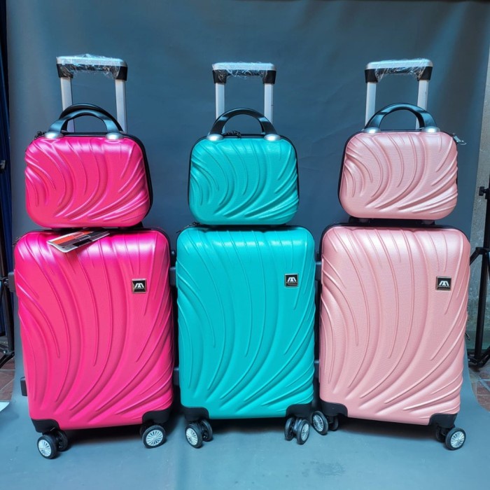 koper murah 24 inch cabin size polo fiber - Ungu