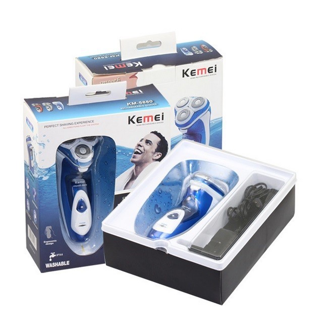 Alat Cukur / Shaver Kemei 3D Rotary sudah Waterproof