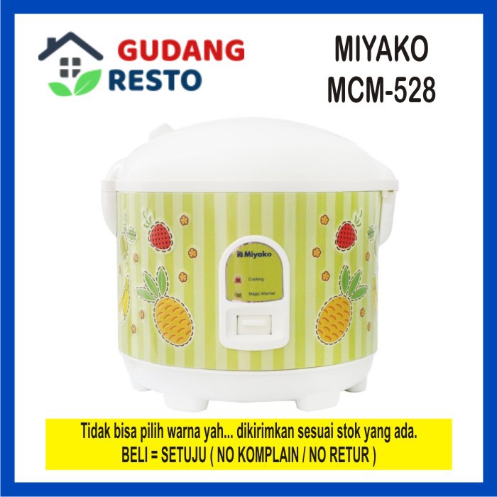 Rice Cooker 1.8 L / Magic com Miyako MCM 528 / MCM-528 / Penanak nasi