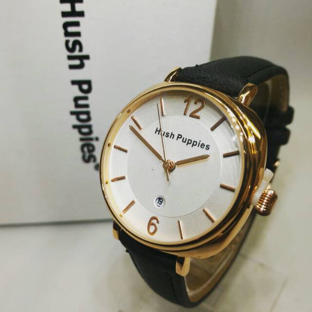 Jam Tangan Wanita Hush Puppies angka ring Gold