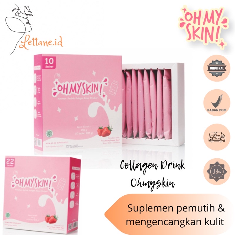 Collagen Drink Ohmyskin - Minuman Collagen Ohmyskin| Suplemen Pemutih Kulit ohmyskin BPOM HALAL