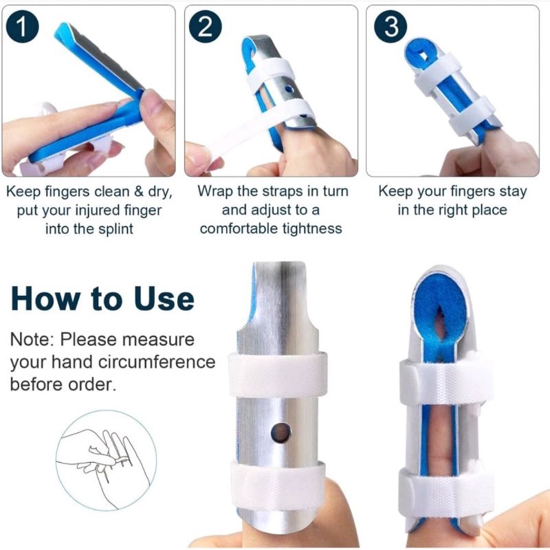 Finger Splint Mallet Pelurus Jari Trigger Finger Cedera  Penyangga Fiksasi