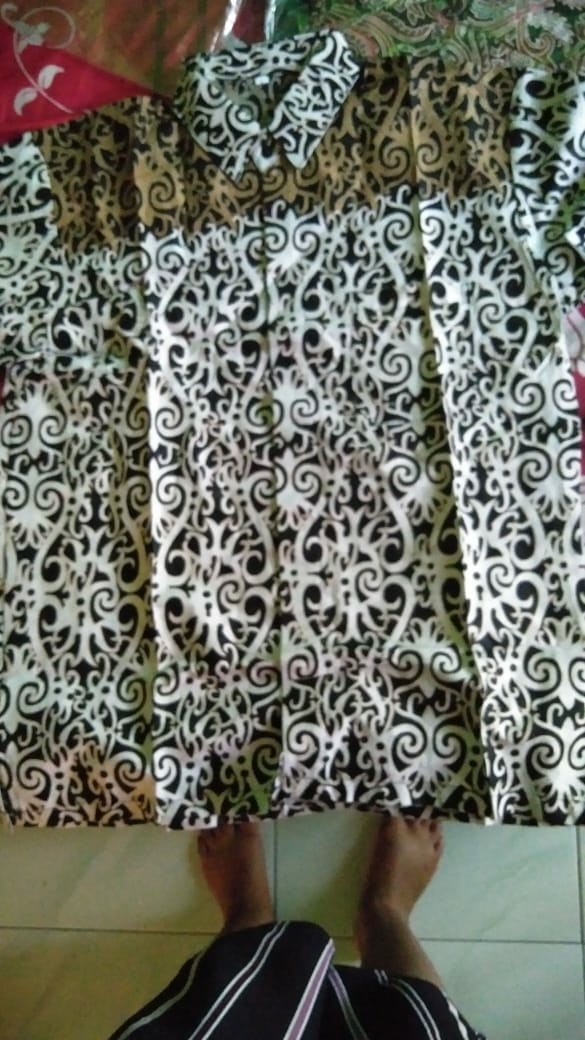 Nailo Batik Hrb026 Kenongo Kemeja Tosca Pendek Pekalongan Padi M L Xl Sogan Tulis Halus Kemeja Batik