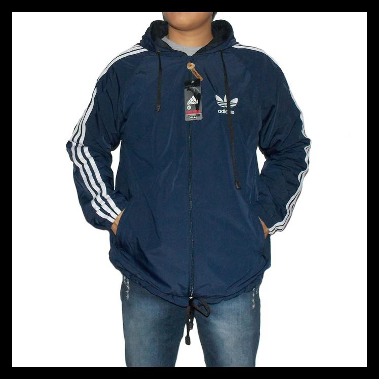 Ina Jaket Parasut Pria Adidas Windbreaker Navy - Jaket olah Raga Pria - Biru navy TERBAIK Kode 51