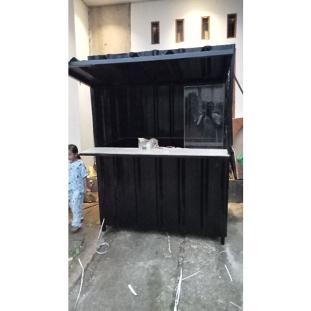 gerobak container / booth portable
