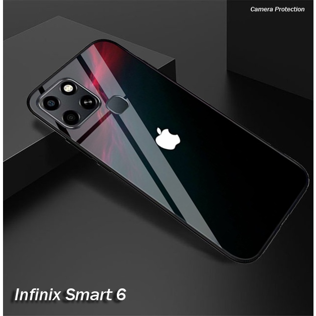 (SC20) Softcase Glass Kaca Infinix Smart 6 - Kesing Hp - Softcase Glass Hp Infinix Smart 6 - Softcas