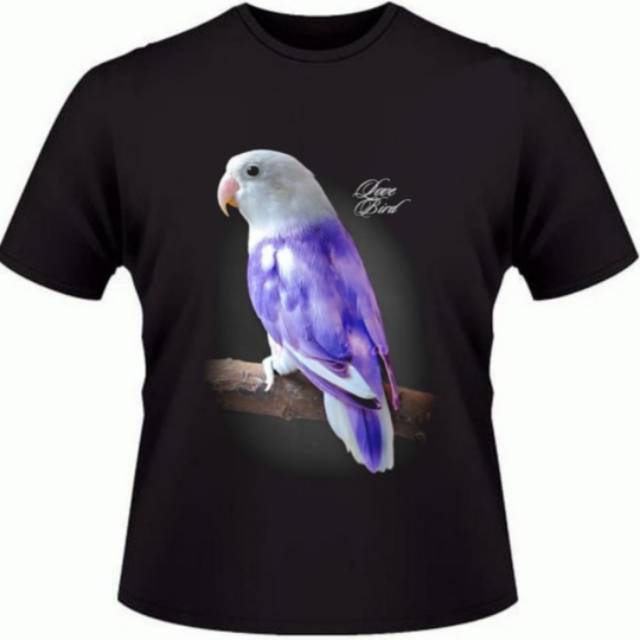 Juyan Kaos Distro Burung Lovebird Violet 30 Shopee Indonesia