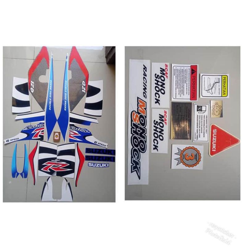 Stripping satria lumba putih biru