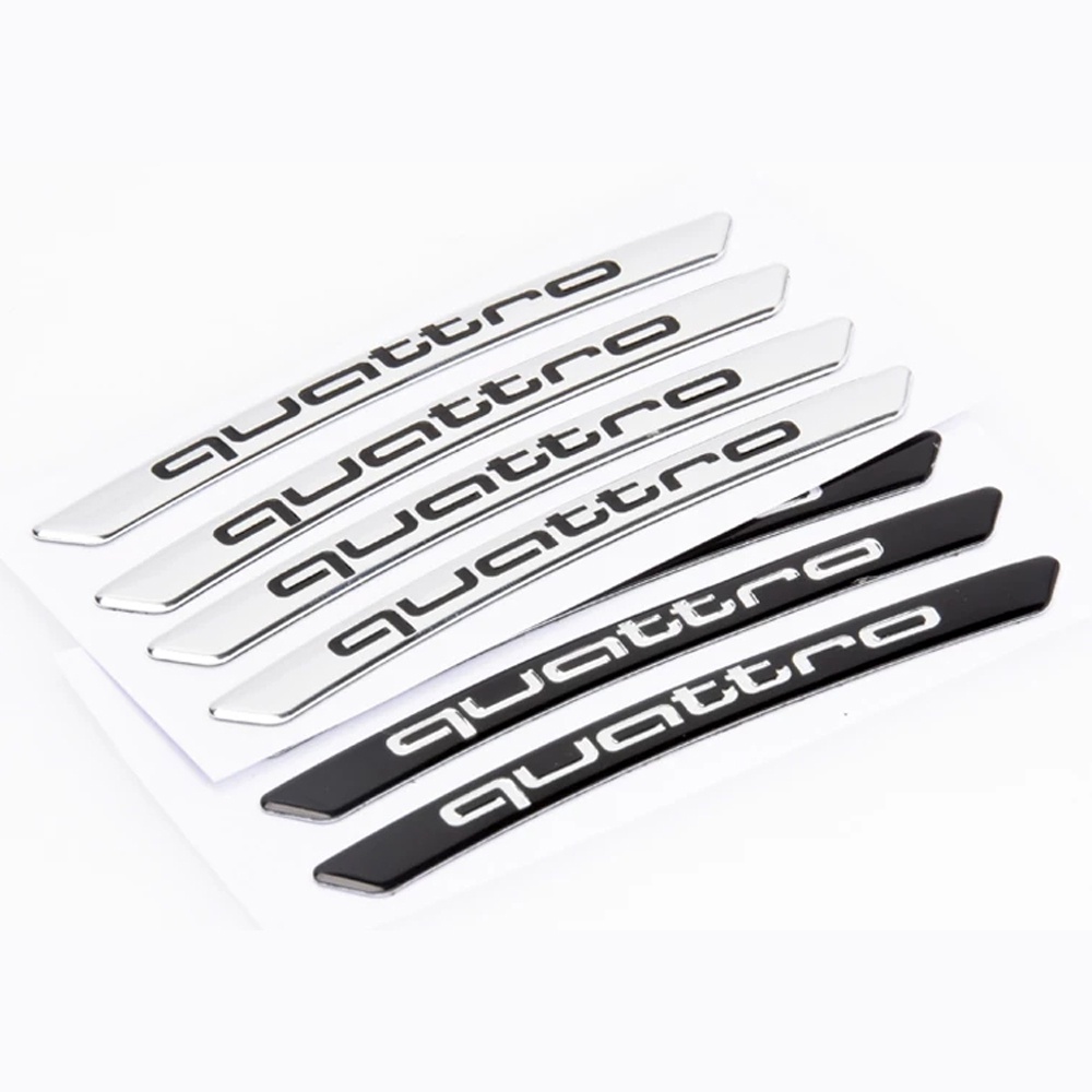 4 Pcs Sticker Dekorasi Velg Mobil Bahan Aluminum