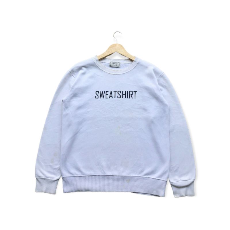 SWEATER SWEATSHIRT Crewneck putih gambar #cnyl148 ORIGINAL SECOND ASLI ORI BEKAS BRAND