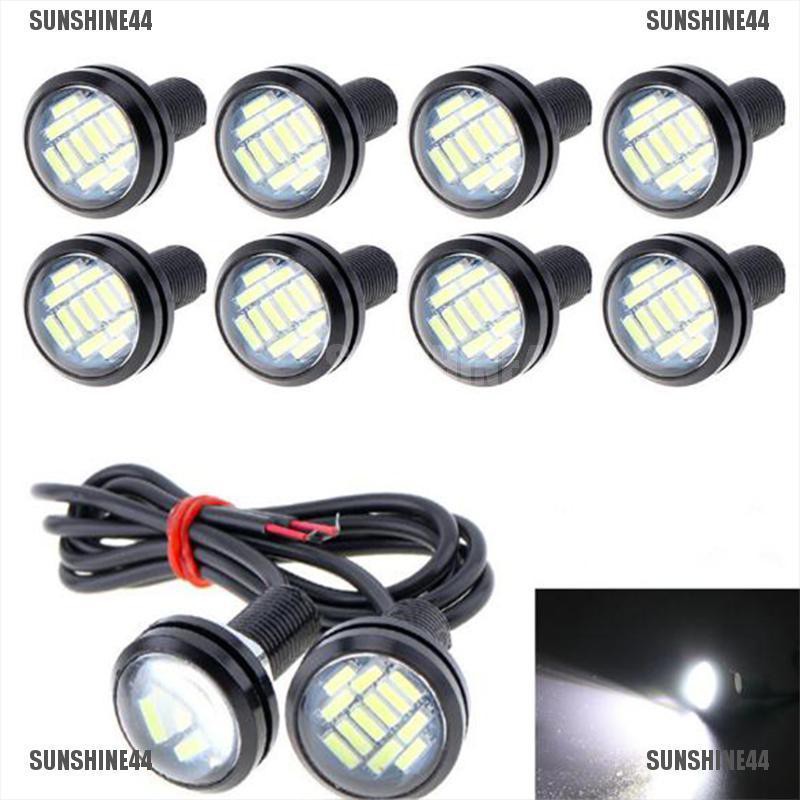 (Sunshine44) 2pcs Lampu Led Eagle Eye Dc 12v 5w Warna Putih Untuk Drl Mobil