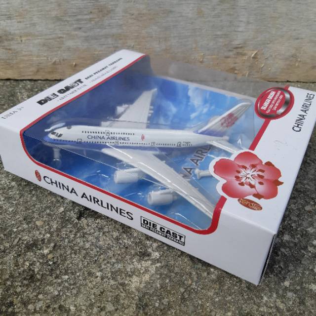 Diecast Pesawat China Airlines Alloy - Mainan Miniatur Plane Airbus