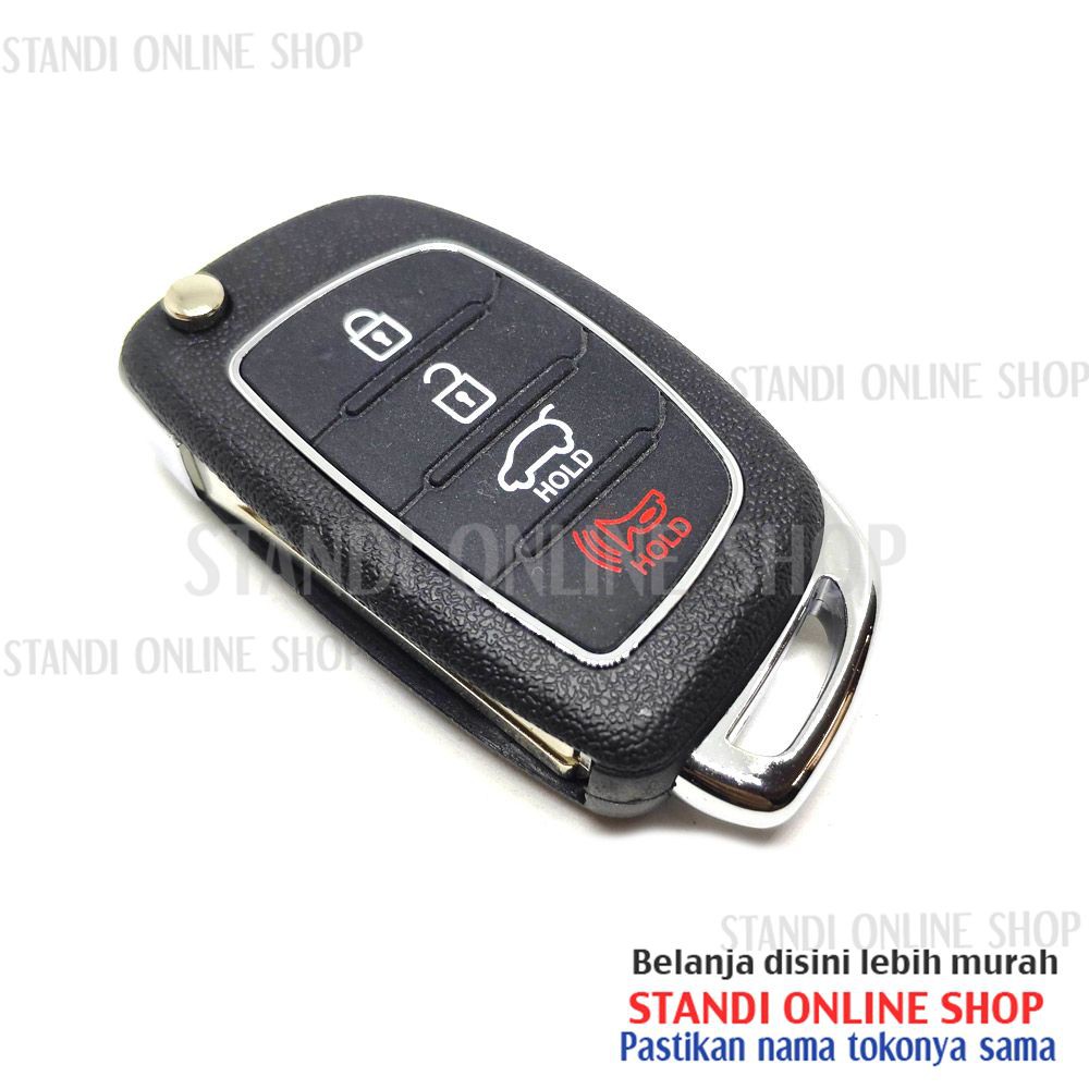 Remote Set Kunci Lipat Flip Key Hyundai Tuscon Santa Fee 433mhz ID46